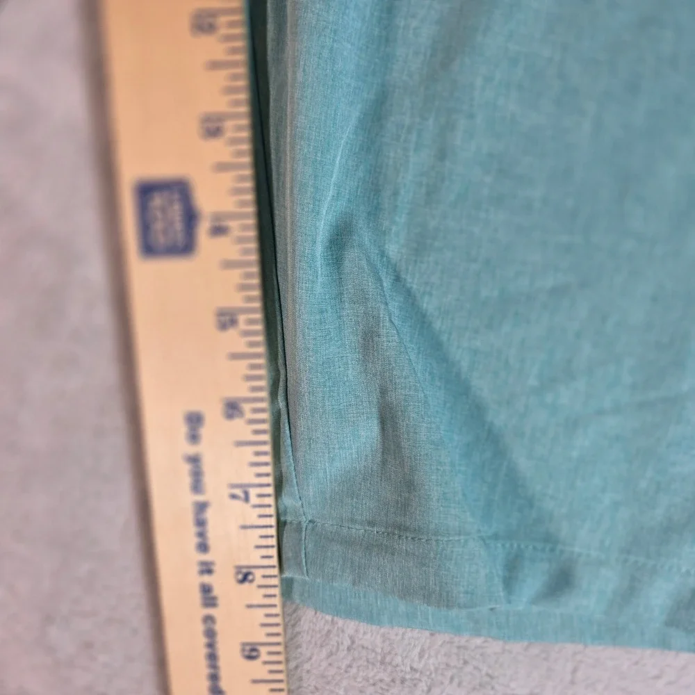Kenneth Cole Golf Tech Shorts 30 Aqua‎ Crush Loose Belt Loop Defect